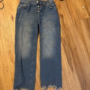 We The Free Straight Leg Blue Jeans